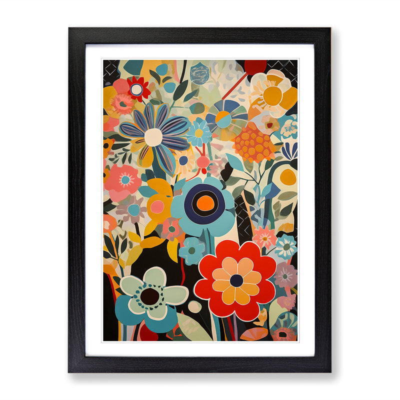Orphism Flowers Vol.11 1 Piece Wall Art, 46cm H x 34cm W x 2cm D, Oak