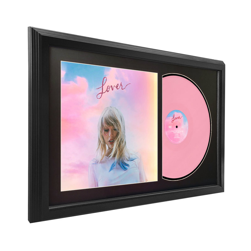 Taylor Swift «Lover», disque encadré avec passe-partout noir, Noir