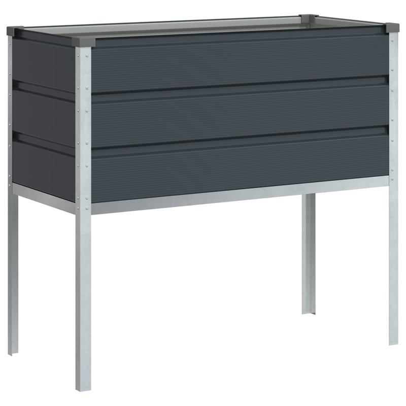 Vidaxl Planter Anthracite 100 X 45 X 90 Cm Galvanised Steel, Anthracite