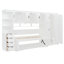 Lit escamotable simple avec bureau, armoires de rangement, tiroirs et garde-robe-1628788743