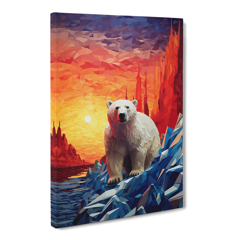 Polar Bear Orphism - Wrapped Canvas, 50cm H x 35cm W x 3cm D