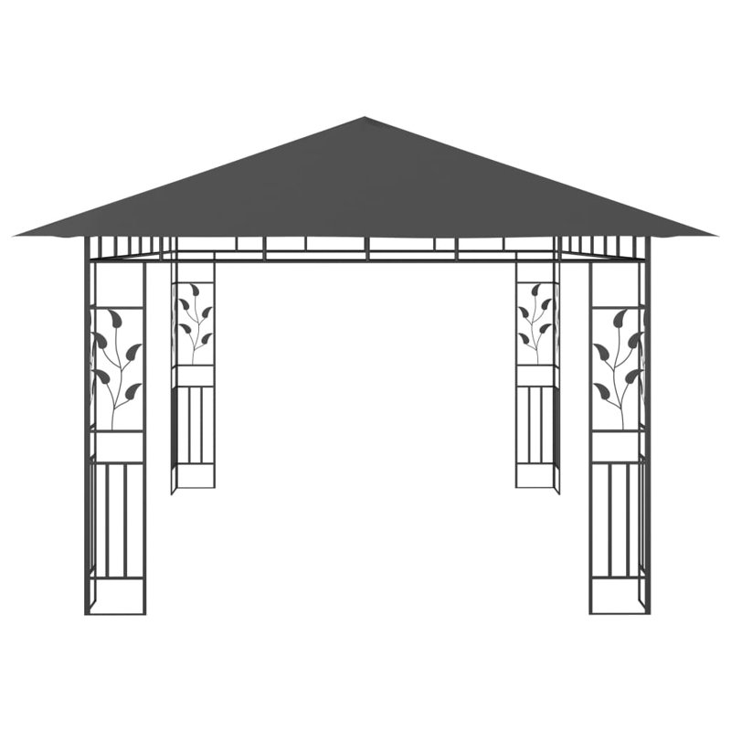 MM 118" x 157.5" Steel Patio Gazebo, Anthracite