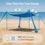 10 pi. X 10 pi Pare-soleil de plage Easy Pop Up avec protection UVF 50+ avec poteaux de stabilité au vent et sacs de sable-129412406-129412408
