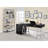Black High Gloss And Chrome 2-Drawer Writing Desk