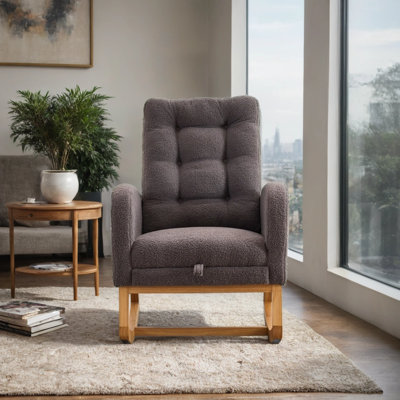 Chaise berçante Comfort - repose-pieds réglable et rangement dissimulé - coussin en mousse de 4 po pour une détente toute la journée