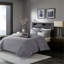 Ensemble de courtepointe réversible 6 pièces avec coussins décoratifs gris / taupe / grand 6 pièces-131603194
