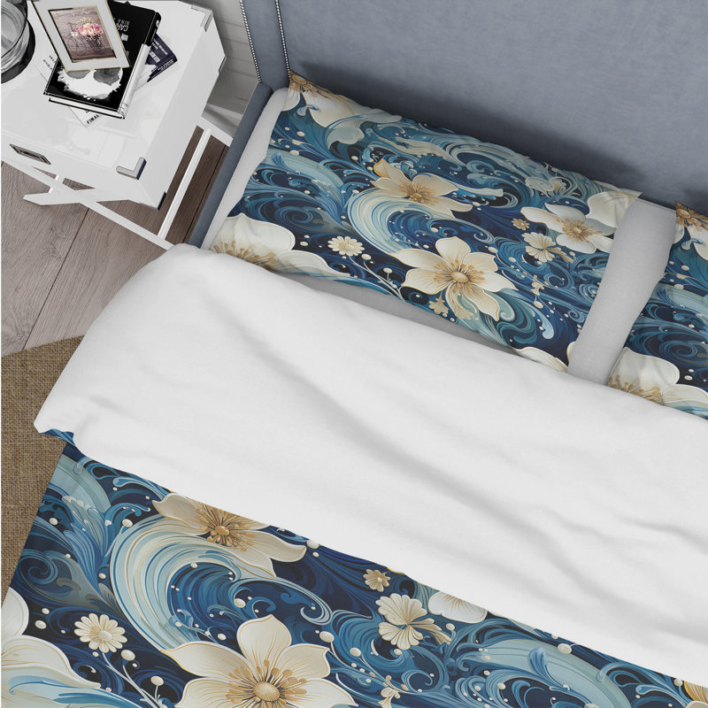 Ensemble de housse de couette en microfibre Nautical Allure, Housse de couette simple + 1 taie décorative stan