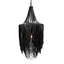 Small Leather Fringe Chandelier w/ Crown-71913478