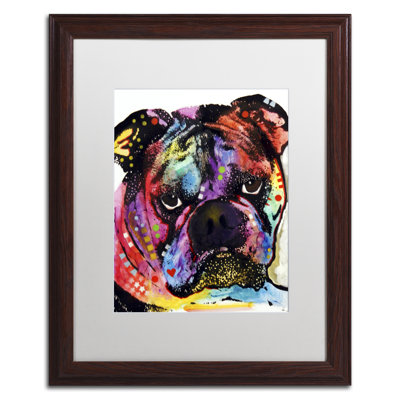 « bouledogue », impression encadrée sur toile