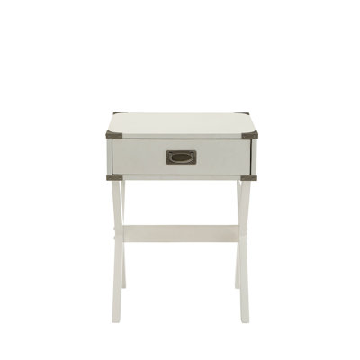 White Finish Accent Table - Build & Functional Base For Home Office