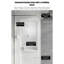 Meuble-lavabo moderne en aluminium minimaliste avec lavabo en céramique intégré