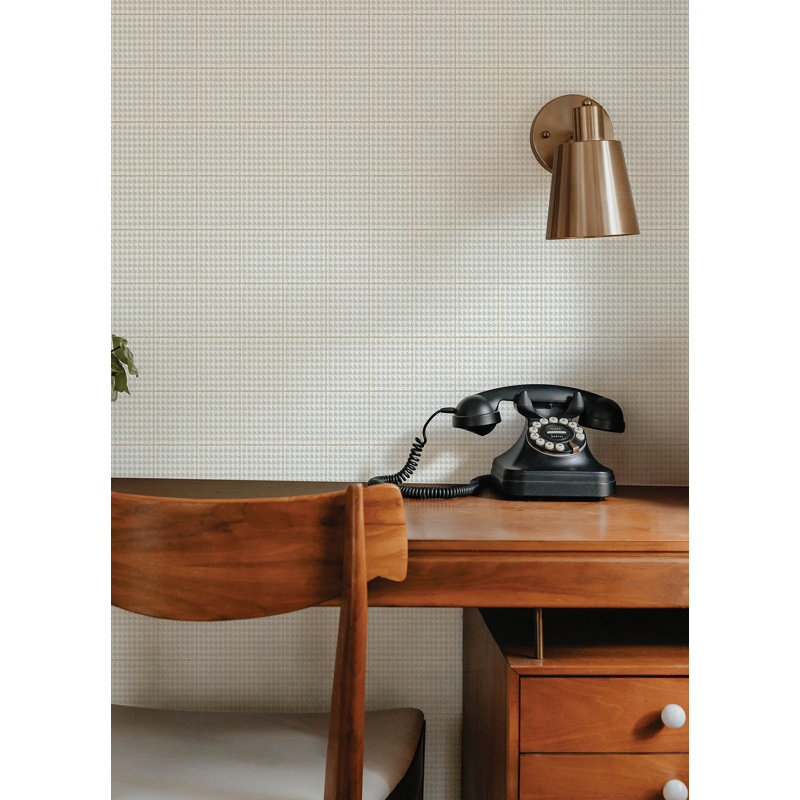 Papier peint Prescott Grey Glen Check, Grey