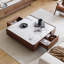 Table basse carrée en noyer noir-104904339