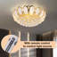 Luminaire de plafond 24 pouces or Lotus, plafonnier encastré de luxe avec télécommande