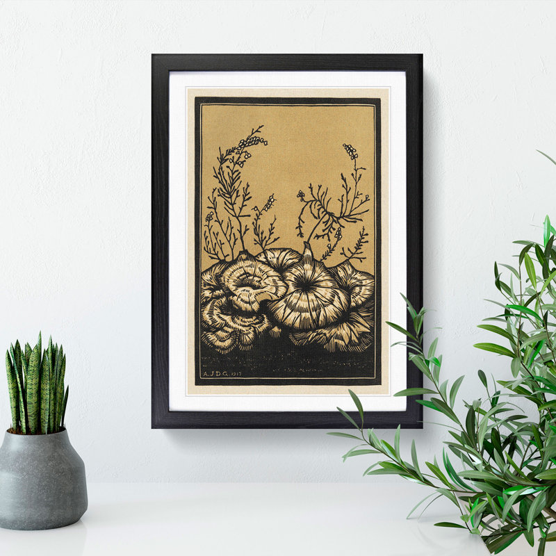 Blossoming Plants by Julie De Graag - Picture Frame Painting, Black Framed, 48cm H x 36cm W x 2cm D