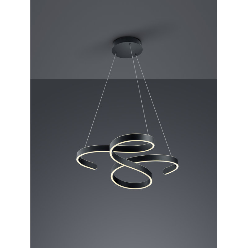 Somers 1 - Light Unique/Statement LED Chandelier, Anthracite