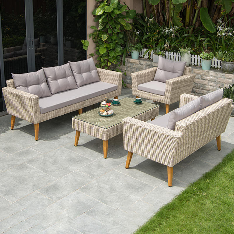Chaise d'extérieur en rotin tissé Nickelle, 1
