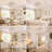 Cherine 17" 7-Blade Distressed Gold with White Indoor Flush Mount Ceiling Fan with the Remote Control