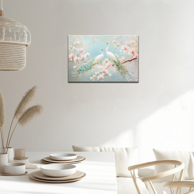 Peacock, impression sur toile, affiche sur toile, paon bleu, reproduction d'art sur toile vintage
