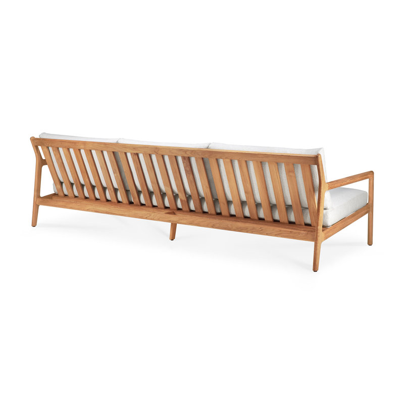 Jack Outdoor 4 - Seat Patio Sofa, Off White, Brown
