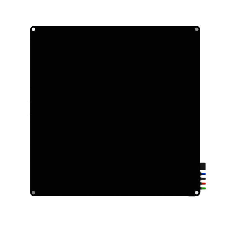 Panneau de verre magnétique mural Harmony, 48 po x 96 po, Noir
