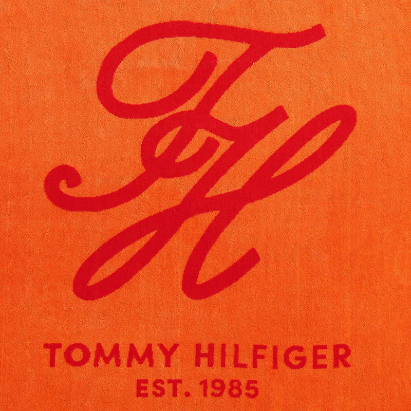 Serviette de plage Tommy Hilfiger, Monogramme de couleur orange