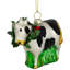 Ornement suspendu en verre 3 "Vache avec couronne
