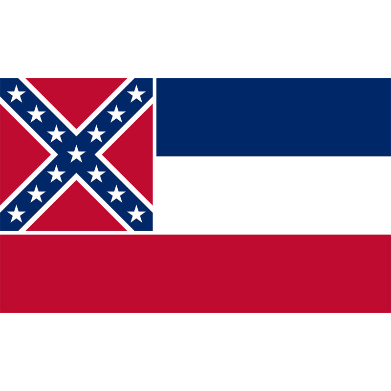 Mississippi State, H 11 po x l 18 po