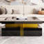 Table basse moderne carrée avec 4 tiroirs-692370476