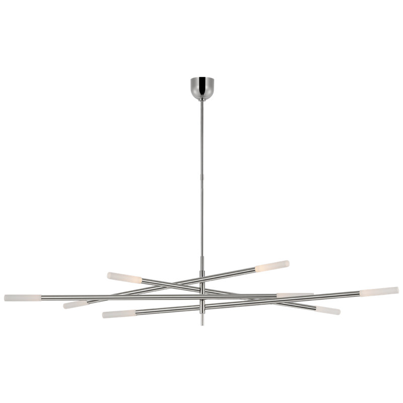 Rousseau 8 - Light LED Chandelier, Polished Nickel