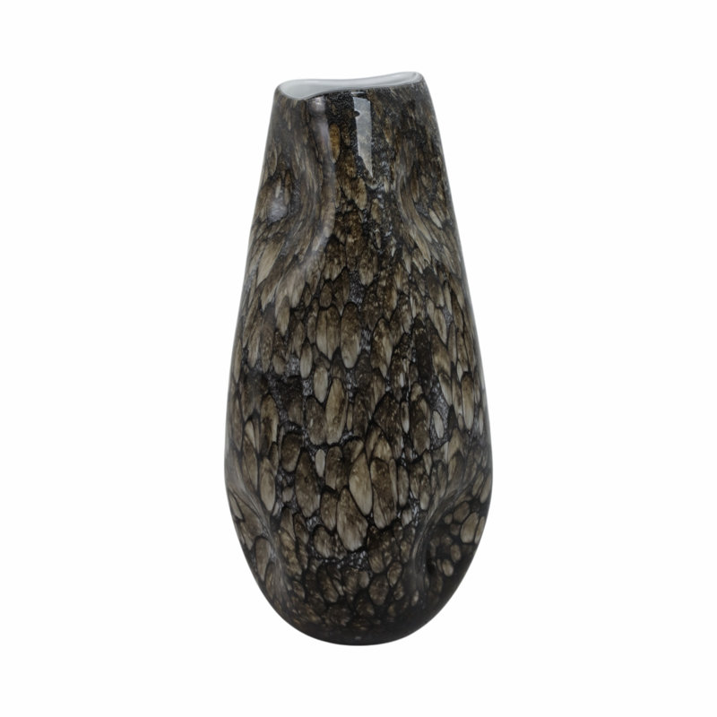 Tunis Handmade Glass Table Vase, 15" H x 7" W x 7" D