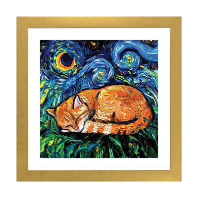 «Orange Tabby Night» par Aja Treves - reproduction d'art