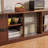 Retro style retractable solid wood TV cabinet