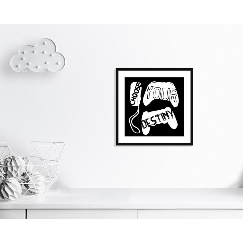 «Choisissez votre destinée», art encadré, H 23,5 po x l 23,5 po x P 1,19 po, Encadré de boîte noir