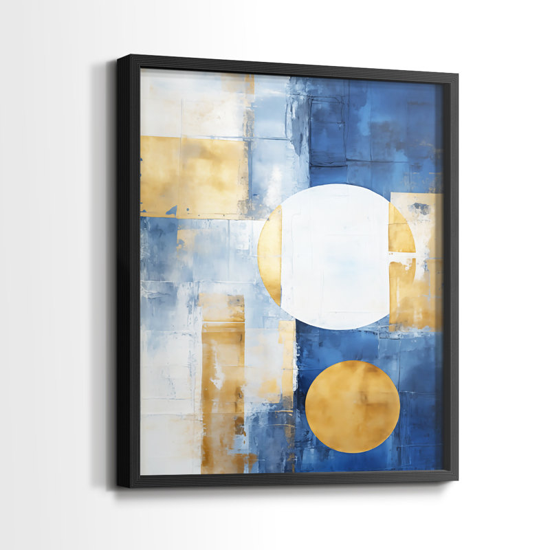 Série ABSTRACT Dxxiv - reproduction encadrée de qualité supérieure - prête à être accrochée - aucun clou requis