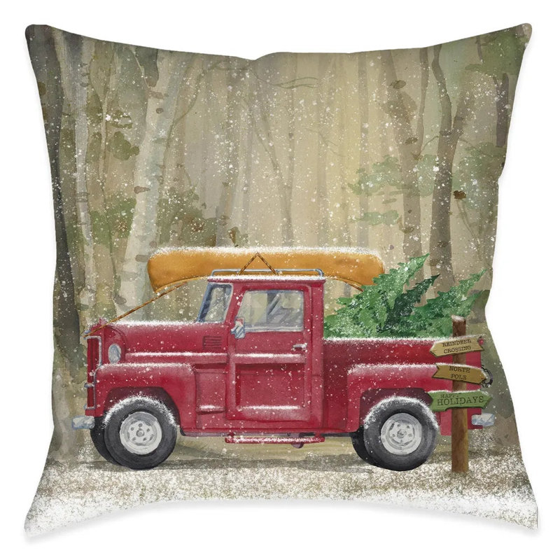 Holiday Birch Drifter Reversible Throw Pillow
