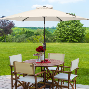 90'' Market Umbrella Table Umbrella for Patio and Outdoor With Tilt Button for Deck