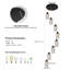 Luminaire suspendu en cage 8 lumières