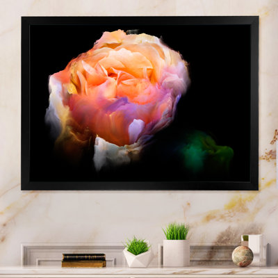 " Orange Dark Fractal Flower "