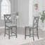 Ensemble de chaises à hauteur de comptoir pour 4 personnes, chaise de cuisine avec siège rembourré, tabouret de bar à hauteur de comptoir pour salle à manger-2034414836