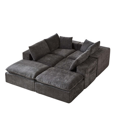 Modern Chenille cloud sofa, freely combinable