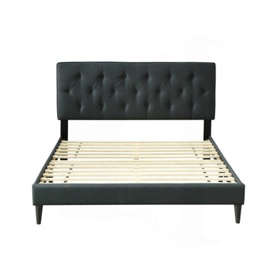 Lit simple capitonné dans une boîte avec USB