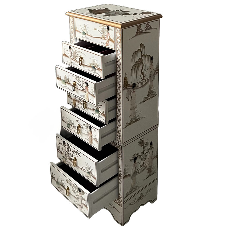 Freestanding Mother Of Pearl Jewellery Box Armoire 