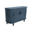Buffet incurvé moderne de 47,2 pouces, armoire de rangement en bois, console avec 4 portes et tablettes réglables, bleu, pour le salon / la cuisine / le couloir | Idée de cadeau