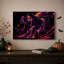 Impression sur toile mauve et orange-1707244962