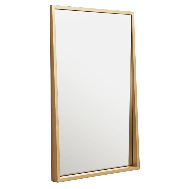 Gibout Iron Flat Wall Mirror with Shelves