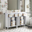 72'' Bathroom Vanity Set with Ceramic Sink (Separate), Modern Freestanding Single Bathroom Cabinet with Drawers & Cabinets,Storage Cabinet for Bathroom, Solid Wood Frame Vanity Set-1635042076