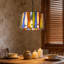 Lustre rétro en verre coloré de style Tiffany de 12 pouces, idéal pour un décor rétro