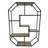 Zopyros 6 Piece Octagon Metal and Wood Tiered Shelf