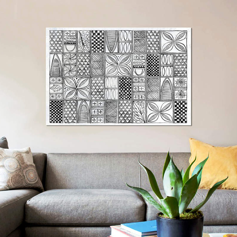 « patterns of the amazon b&w i », impression sur toile, H 18 po x l 26 po x P 1,5 po